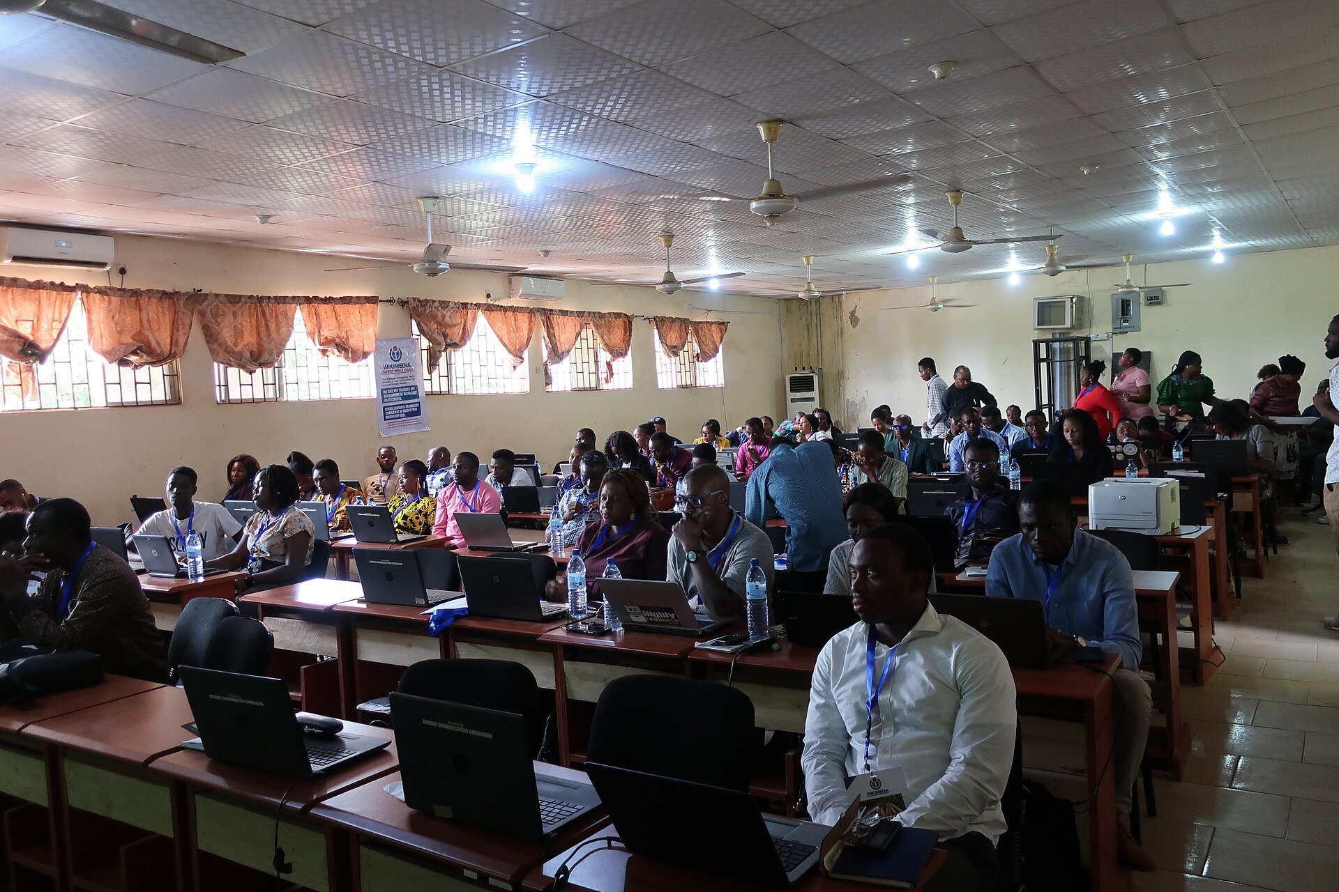Large audience at a capacity-building training session